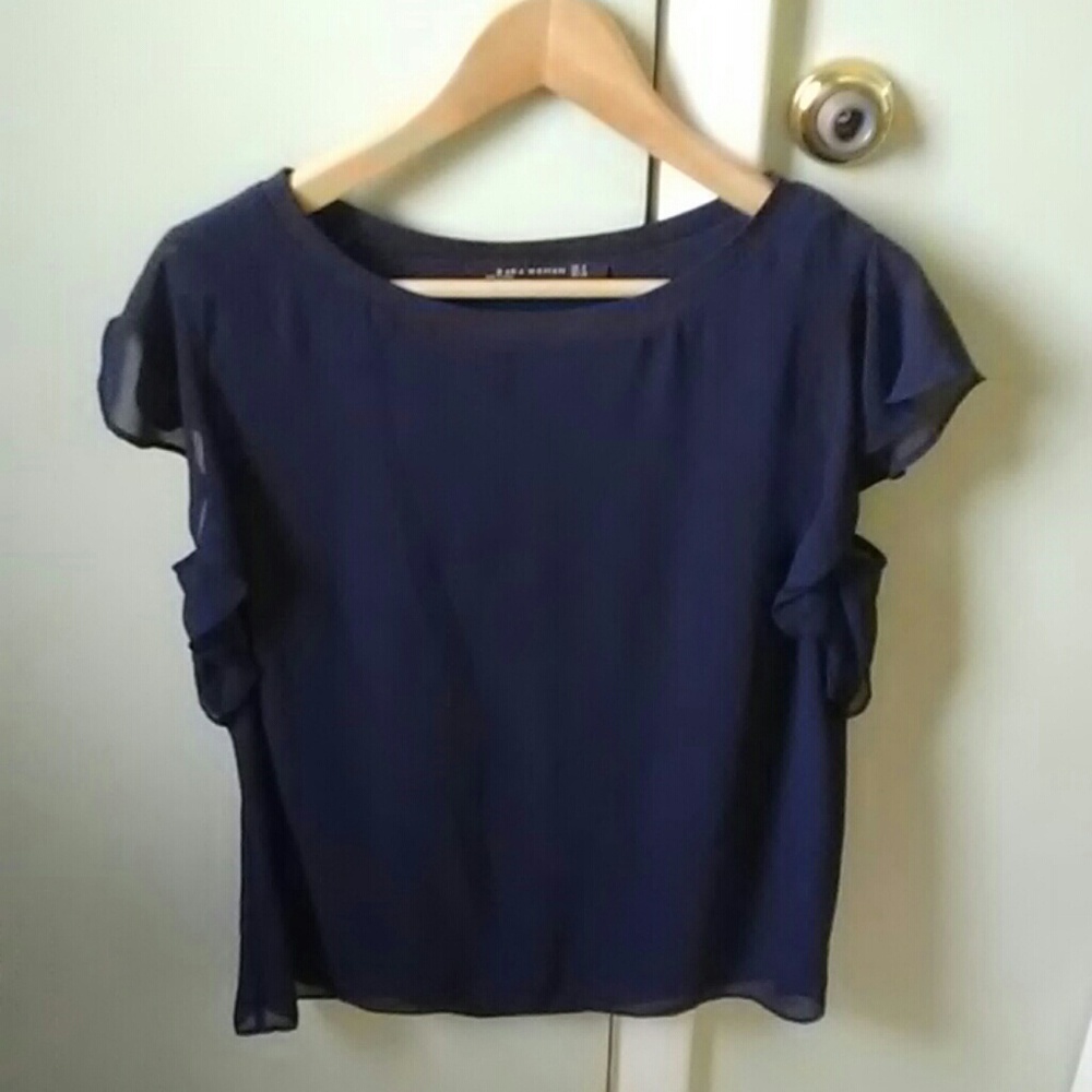 Zara Navy Blue Top